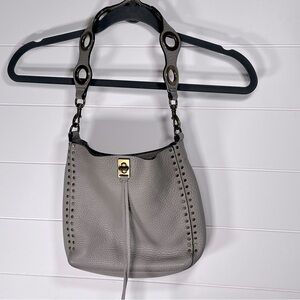 Rebecca Minkoff Grey Pebbled Leather Shoulder Bag